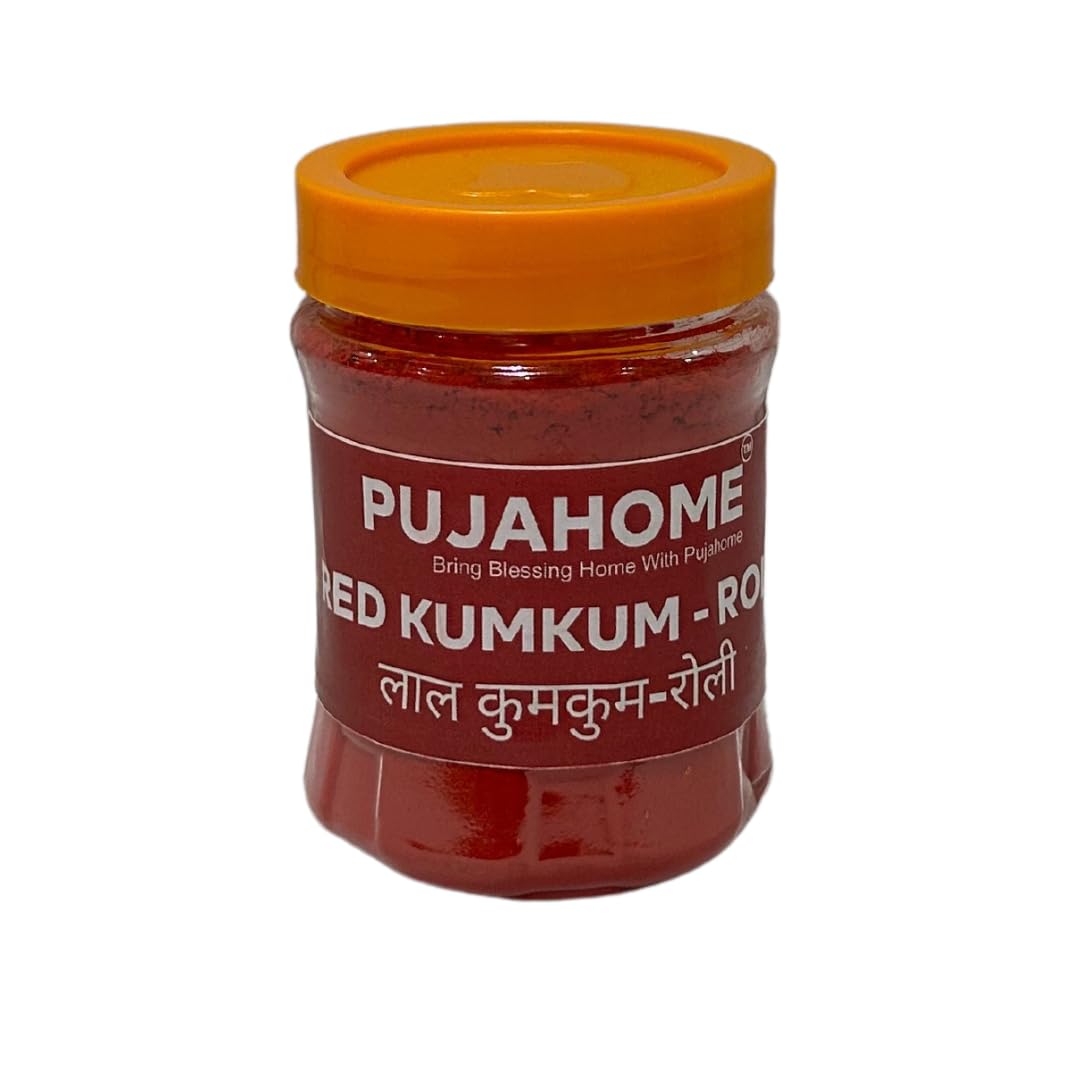 Pujahome Roli Pure Haldi Kumkum - Original Puja Roli | Natural & Pure kumkum for Pooja (800grams jar)