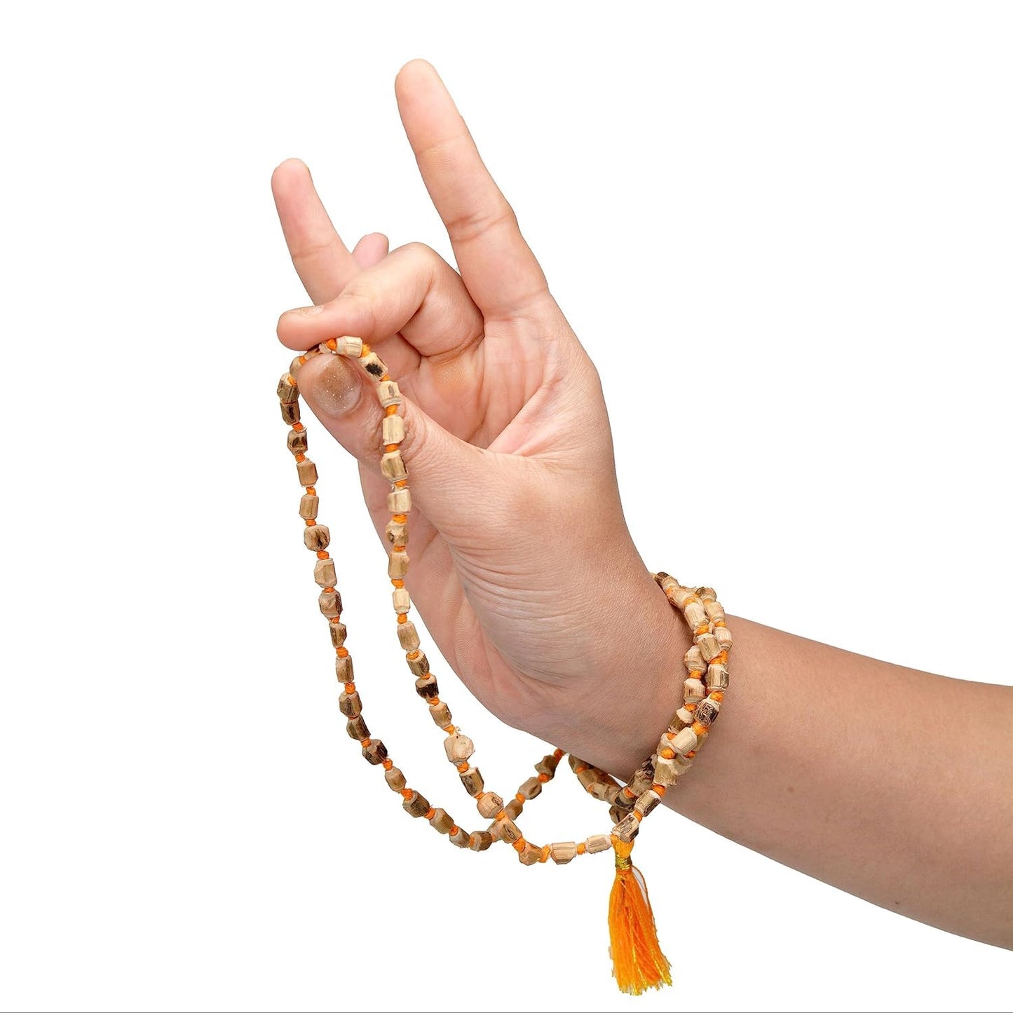Pujahome Tulsi Mala Rosary (108 Beads) Original Certified - Japa Prayer Beads Mala, 8-MM Stones