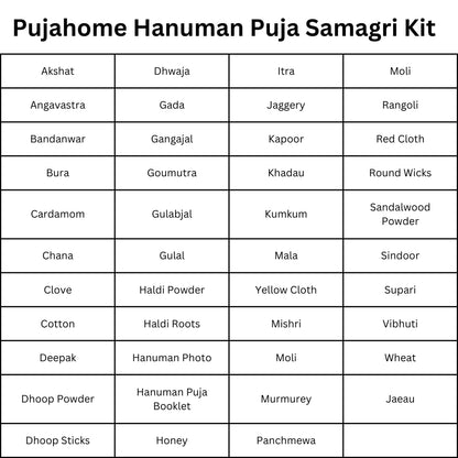 Pujahome Hanuman Puja Samagri Kit with Puja Book