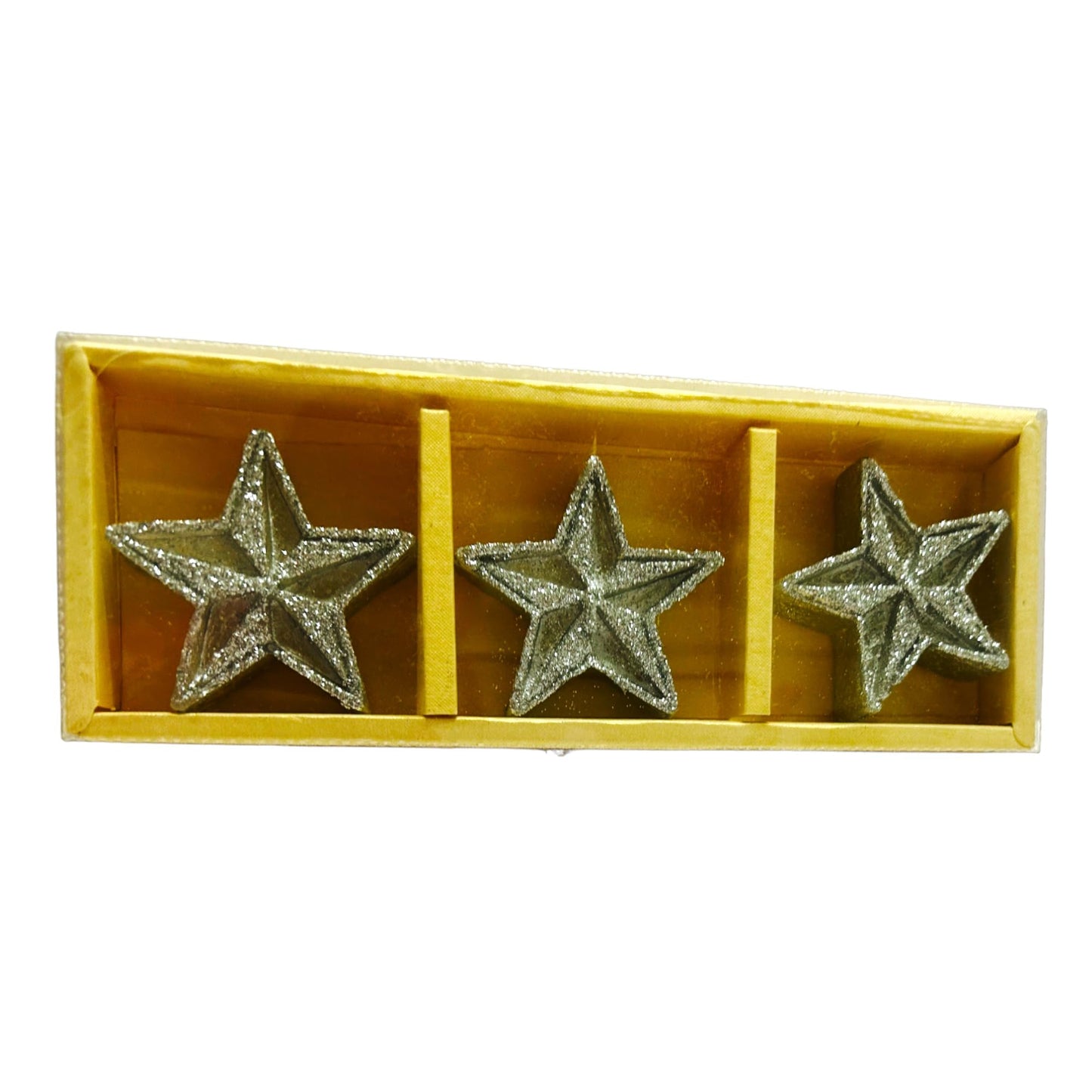 Pujahome Star Shape Candle for Decoration, Diwali Decoration for Home, Office Pack of 6 Candles(Silver Color)