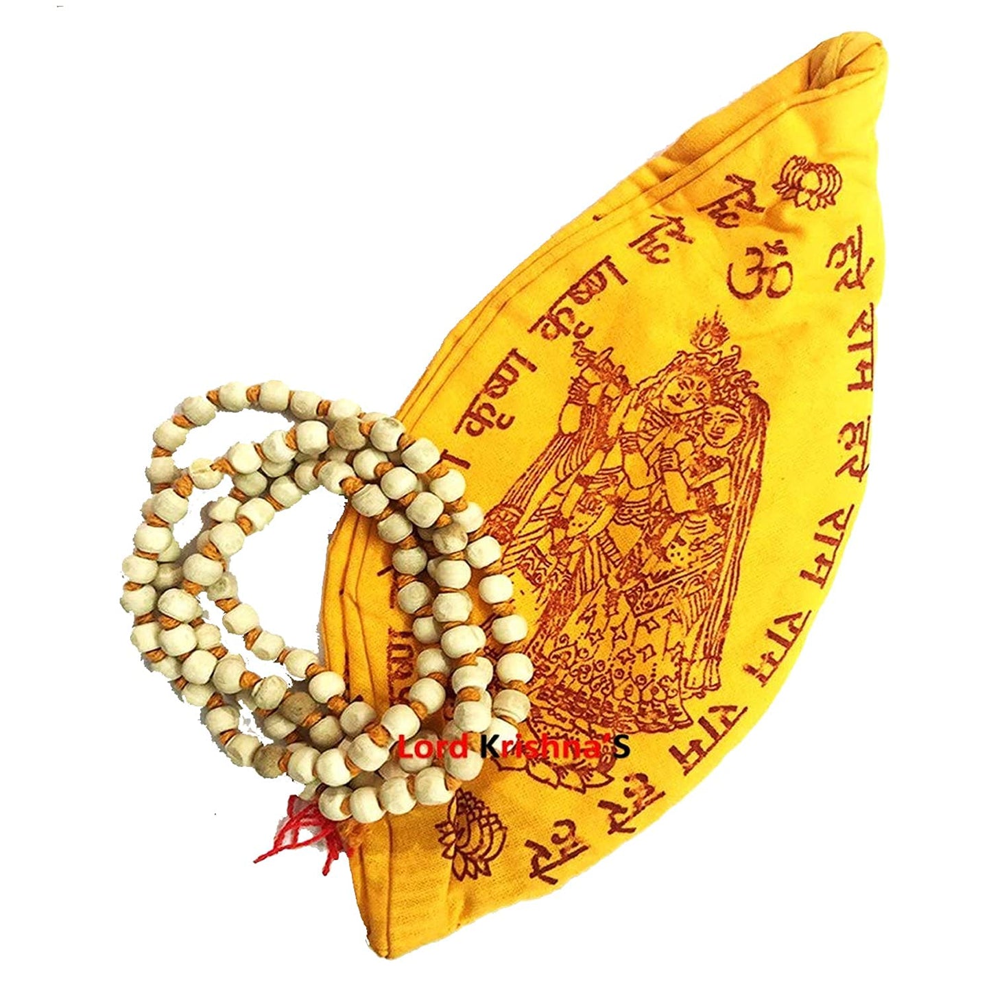 Pujahome Tulsi Japa Mala 108+1(8mm) Beads Pure Tulsi Jap Mala for Mantra Jaap with Goumukhi Jaap Bag (Combo Pack 2)