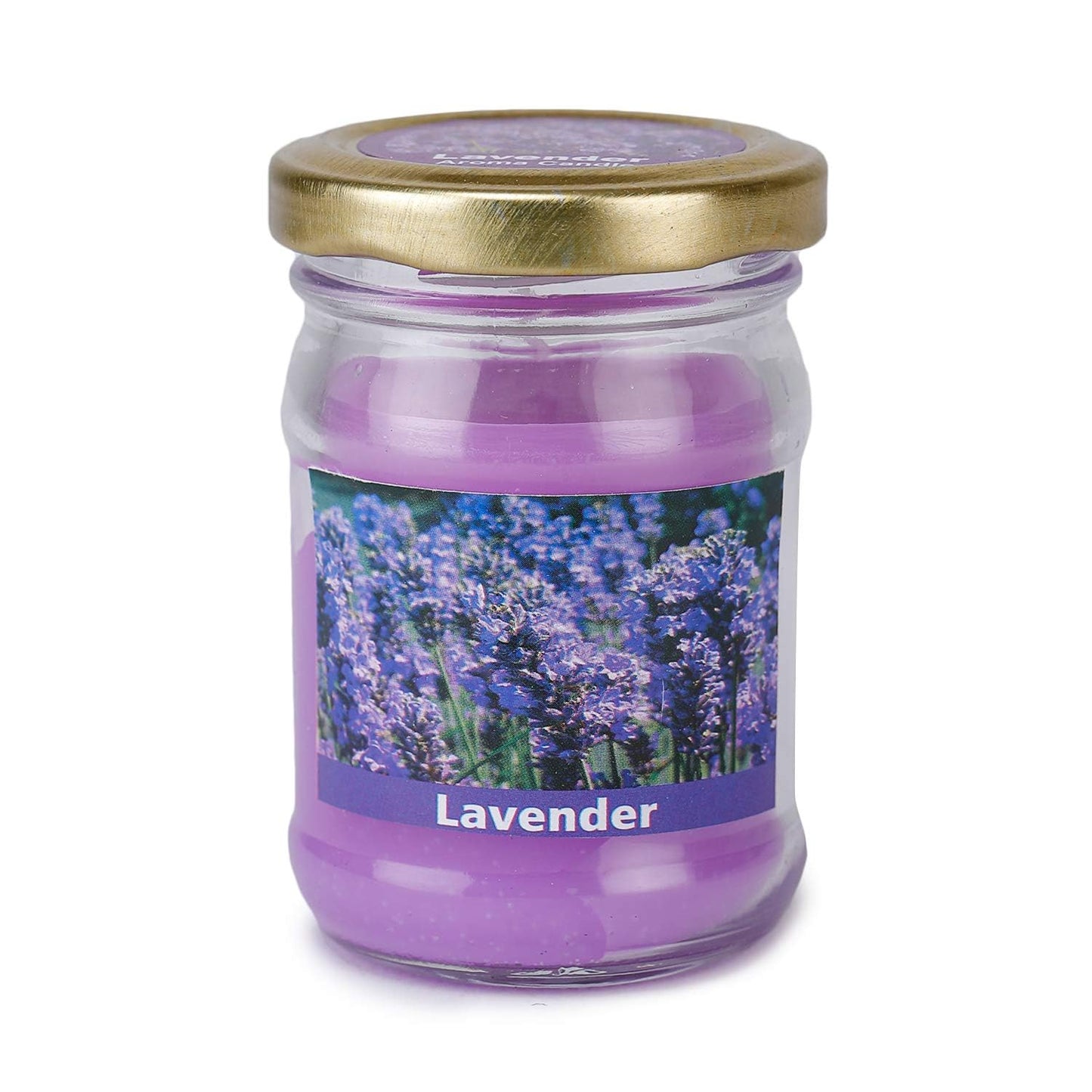 Pujahome Lavender Flavour Aroma Candle, Glass Jar, 1 Pc