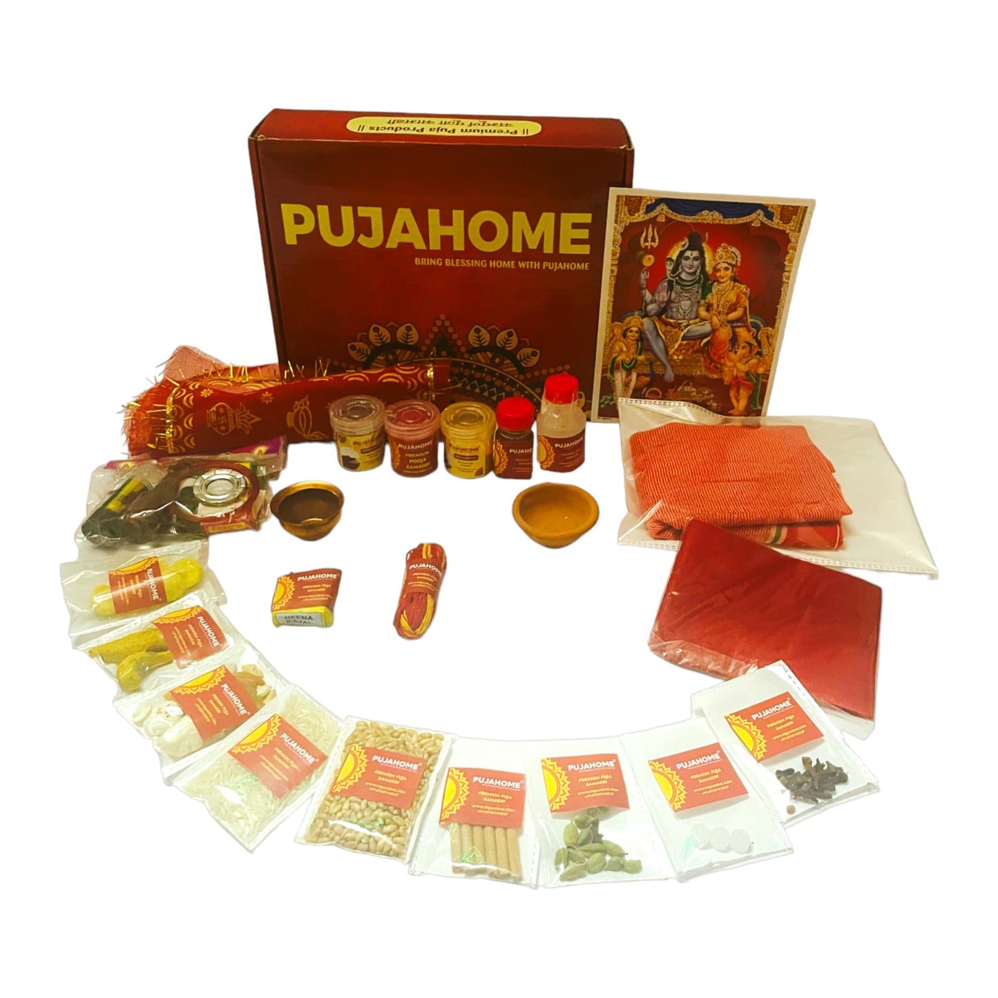 Pujahome Gauri Gangaur Puja Samagri Kit with Puja Book